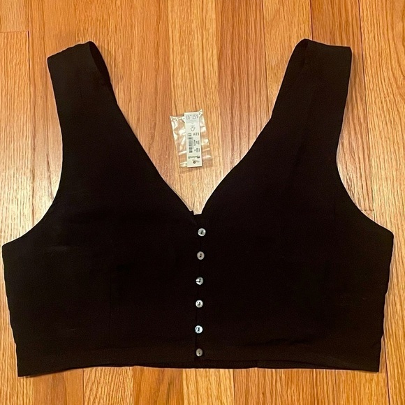 NWT Madewell Clare Elyaf Drape Crop Top Size 10 - Picture 1 of 3